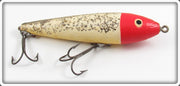 Vintage Heddon Red Head Flitter Wood Zaragossa Lure