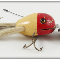 Vintage Creek Chub Red Head White Baby Dingbat Lure