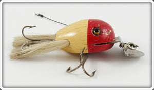 Vintage Creek Chub Red Head White Baby Dingbat Lure