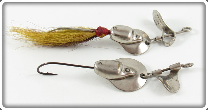 Vintage Al Foss Shimmy No. 5 & Shimmy No. 6 Lure Pair For Sale Vintage Al Foss Shimmy No. 5 & Shimmy No. 6 Lure Pair For Sale
