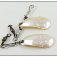 Vintage Shell Fluted Spinner Lure Pair 
