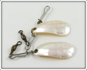 Vintage Shell Fluted Spinner Lure Pair