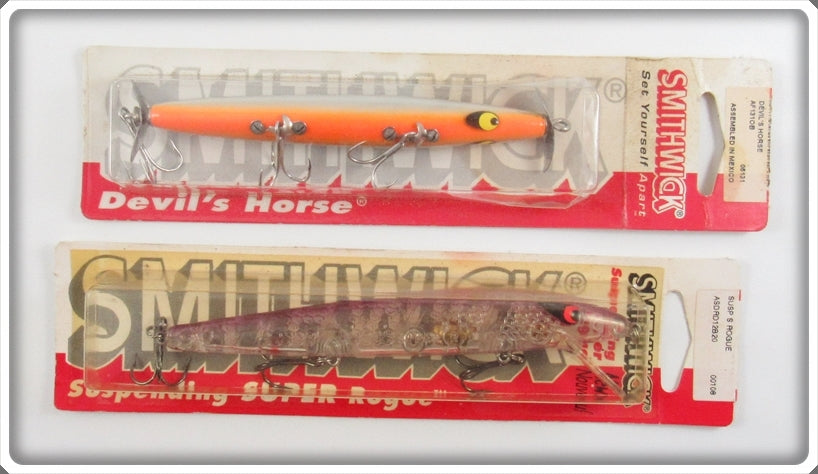 Smithwick Devil's Horse & Super Rogue Lure Pair On Cards