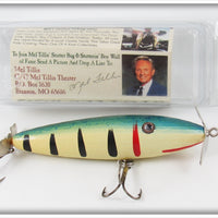 Vintage Mel Tillis Black Striped Stutter Bug Lure In Box