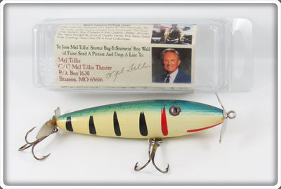 Vintage Mel Tillis Black Striped Stutter Bug Lure In Box