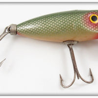 Vintage Wood's Mfg Co. Green Scale Dipsy Doodle Lure