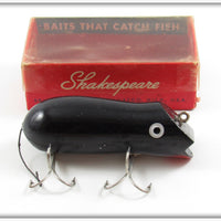 Vintage Shakespeare Black Swimming Mouse Lure With Box 