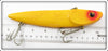Vintage Fred Arbogast Yellow Hammerhead Lure 