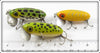 Arbogast Frog & Yellow Shore Jitterbug Lot Of Three