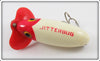 Arbogast Red Head White Plastic Lip 5/8 Oz Jitterbug