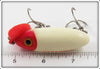 Arbogast Red Head White Plastic Lip 5/8 Oz Jitterbug