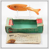Vintage Heddon Gold Commando Lure In Box