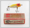 Vintage Heddon Yellow Shore Tiny Torpedo Lure On Card
