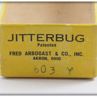 Arbogast Yellow Shore Jitterbug With Box Bottom