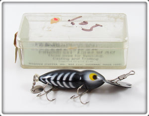 Whopper Stopper Black White Ribs Hellbender Lure In Box 