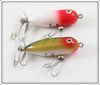 Heddon Red Head & Perch Tiny Torpedo Pair In One Box