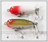 Heddon Red Head & Perch Tiny Torpedo Pair In One Box