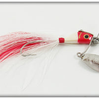 Heddon Red Head White Spinfin In Box