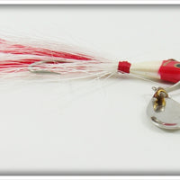 Heddon Red Head White Spinfin In Box