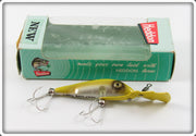 Vintage Heddon Yellow Deep Dive Tiny Tiger Lure In Box
