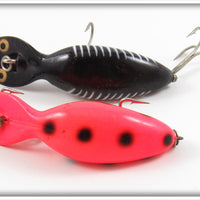 Heddon Spotted Redhorse & Black Shore Tadpolly Spook Pair