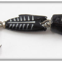 Vintage Heddon Black Shore Fidget Lure