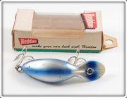 Vintage Heddon Nickel Plate Blue Shiner Tadpolly Spook In Research Box