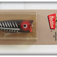 Vintage Heddon Black Shore Tiny Chugger Spook Lure On Card