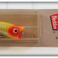 Vintage Heddon Yellow Shore Tiny Chugger Spook Lure On Card 