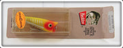 Vintage Heddon Yellow Shore Tiny Chugger Spook Lure On Card