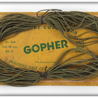 Vintage Brainerd Bait Co Gopher Line On Card 