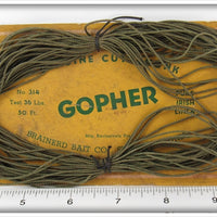 Brainerd Bait Co Gopher Line On Card