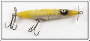 Vintage Heddon Yellow & Silver Dying Flutter Lure
