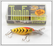 Storm Yellow Herringbone Thin Fin Hot N Tot Lure In Box