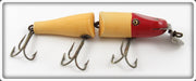 Vintage Creek Chub Red Head White Jointed Pikie Lure
