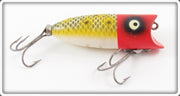 Vintage Heddon Red Head Frog Scale Baby Lucky 13 Lure
