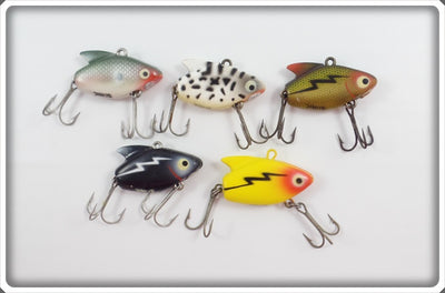 Heddon Sonic Lot Of Five: Shad, Coachdog, Perch, Black, & Yellow
