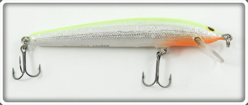 Vintage Bagley Chartreuse On Silver Foil Bang O Lure #4