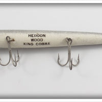 Heddon Silver Glitter Wood King Cobra