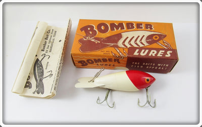 Bomber Bait Co Red & White Bomber In Correct Box With Paper 504
