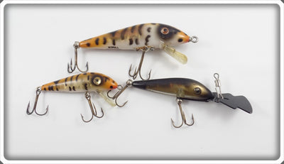 Heddon Tiger Lot Of Three: Orange Tiger & Black