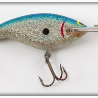 Vintage Tennessee Tuffy Silver & Blue Glitter Cranbait Lure