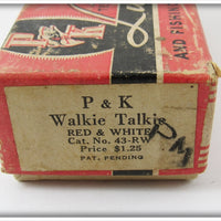P&K Red & White Walkie Talkie In Correct Box With Paper