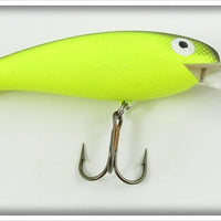 Vintage Cotton Cordell Chartreuse 10 20 Wally Diver Lure 