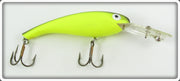 Vintage Cotton Cordell Chartreuse 10 20 Wally Diver Lure 