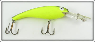 Vintage Cotton Cordell Chartreuse 10 20 Wally Diver Lure 