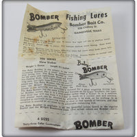 Bomber Bait Co White Bomber In Box With Paper 218