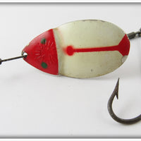 Vintage Unknown Red & White June Bug Spinner Lure