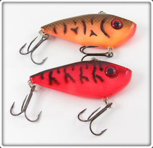 Red Crawdad & Orange Crawdad Crankbait Lure Pair 