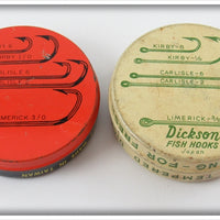 Catchmaster & Dickson Fish Hook Tin Pair